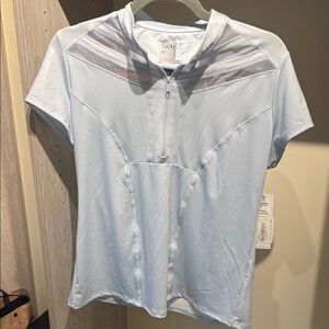 Lucky in Love Women's Sky Blue Golf Top